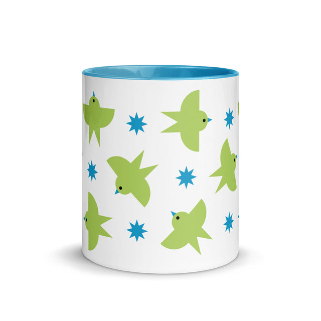 Green Birds Patterns Mug