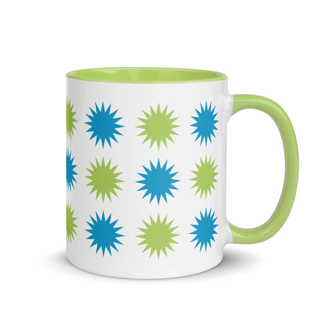 Blue & Green Stars Pattern Mug