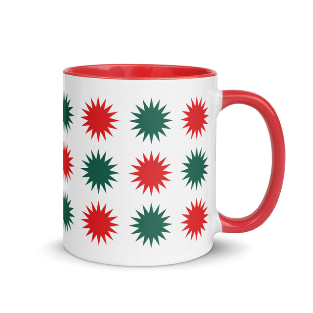 Red & Green Stars Pattern Mug